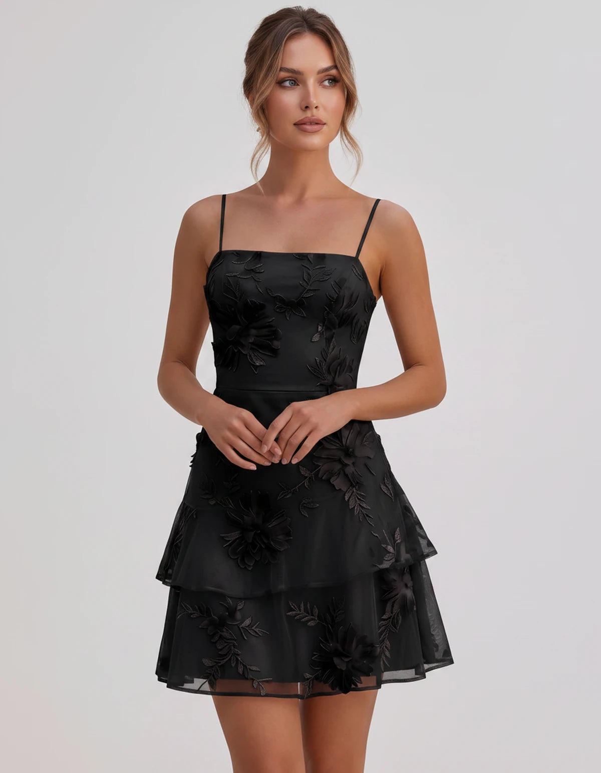 Ambrosia Mini Dresses — Black | SKU: RB-d8ae9f-black-2,RB-d8ae9f-black-4,RB-d8ae9f-black-6,RB-d8ae9f-black-8,RB-d8ae9f-black-10,RB-d8ae9f-black-12,RB-d8ae9f-black-14,RB-d8ae9f-black-16,RB-d8ae9f-black-16W,RB-d8ae9f-black-18W,RB-d8ae9f-black-20W,RB-d8ae9f-black-22W