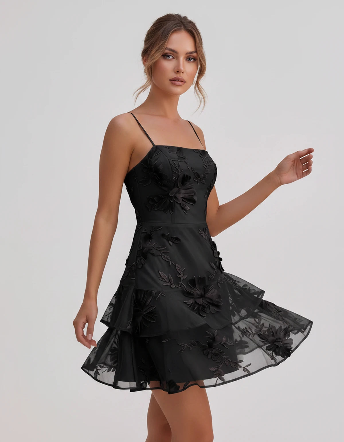 Ambrosia Mini Dresses — Black | SKU: RB-d8ae9f-black-2,RB-d8ae9f-black-4,RB-d8ae9f-black-6,RB-d8ae9f-black-8,RB-d8ae9f-black-10,RB-d8ae9f-black-12,RB-d8ae9f-black-14,RB-d8ae9f-black-16,RB-d8ae9f-black-16W,RB-d8ae9f-black-18W,RB-d8ae9f-black-20W,RB-d8ae9f-black-22W