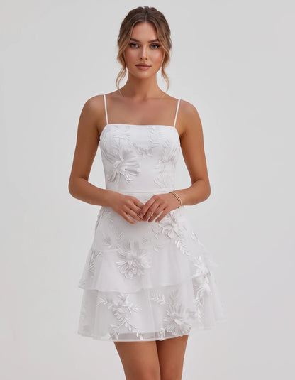 Ambrosia Mini Dresses — White | SKU: RB-d8ae9f-white-2,RB-d8ae9f-white-4,RB-d8ae9f-white-6,RB-d8ae9f-white-8,RB-d8ae9f-white-10,RB-d8ae9f-white-12,RB-d8ae9f-white-14,RB-d8ae9f-white-16,RB-d8ae9f-white-16W,RB-d8ae9f-white-18W,RB-d8ae9f-white-20W,RB-d8ae9f-white-22W