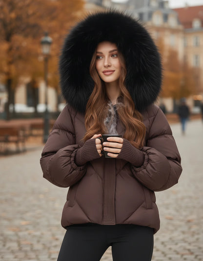 Amorellelle Jacket — Coffee | SKU: RB-0ac176-coffee-XS,RB-0ac176-coffee-S,RB-0ac176-coffee-M,RB-0ac176-coffee-L,RB-0ac176-coffee-XL,RB-0ac176-coffee-2XL