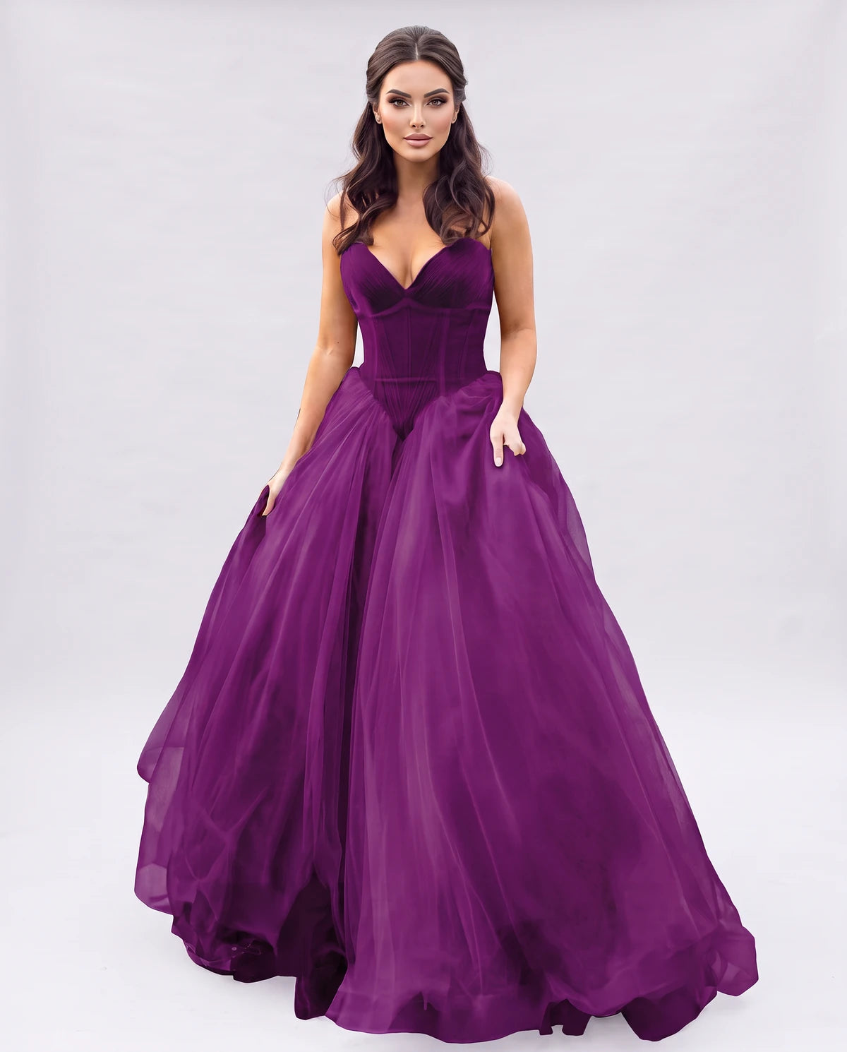 Anemone Maxi Dresses — Purple