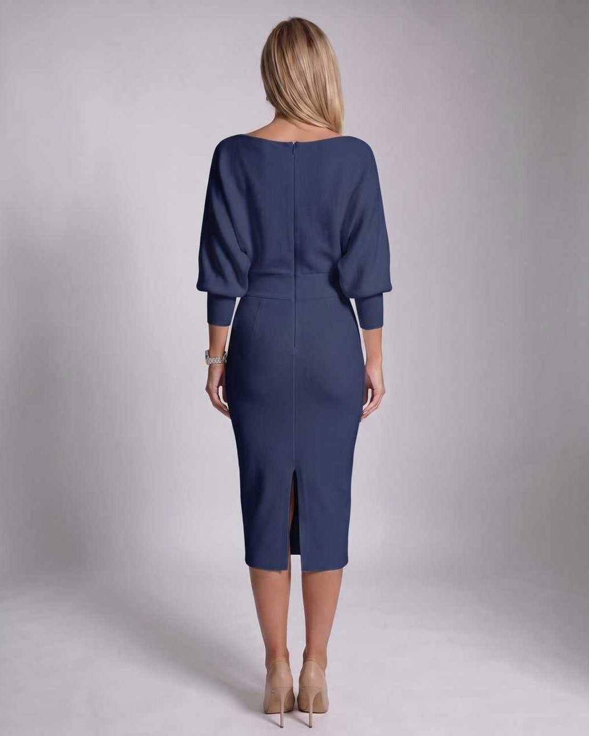 Ramblion Anya midi dress — cowl neck neckline · styled view 15 · styled for cocktail season