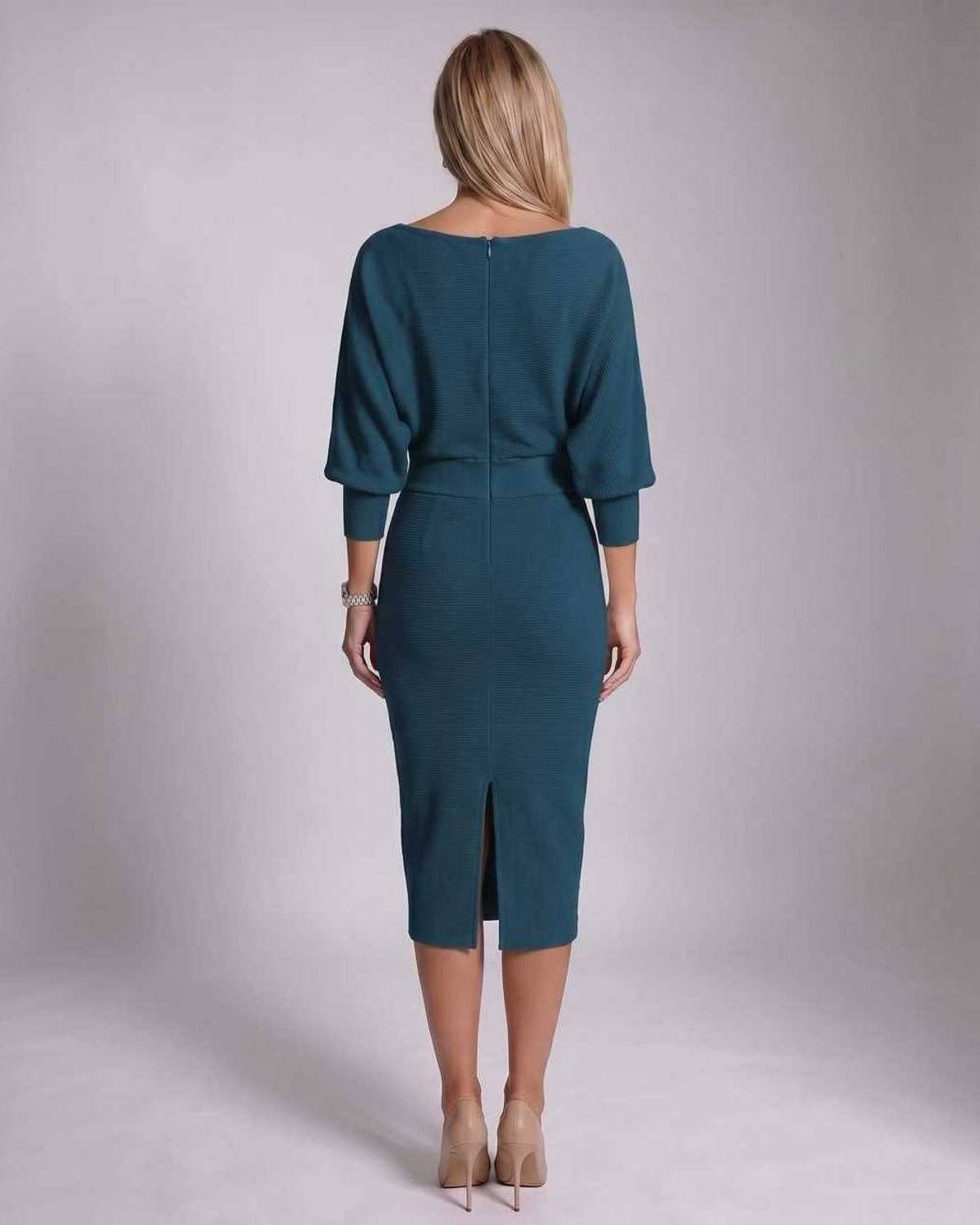 Ramblion Anya midi dress — cowl neck neckline · styled view 21 · styled for cocktail season