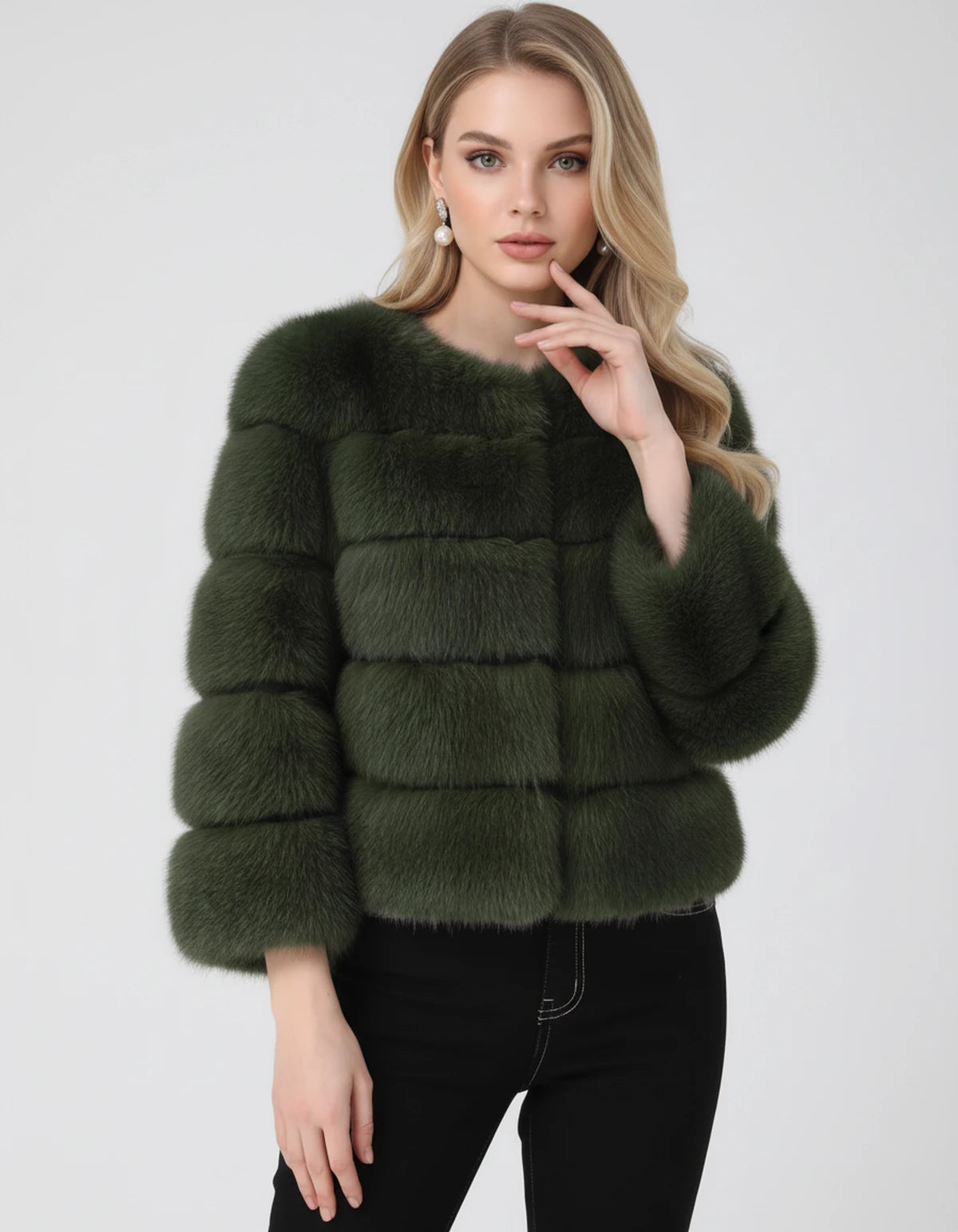 Aralie Jackets — Army green | SKU: RB-72b8a2-armygre1-S (EU XXXS),RB-72b8a2-armygre1-M (EU XXS),RB-72b8a2-armygre1-L (EU XS),RB-72b8a2-armygre1-XL (EU XS-S),RB-72b8a2-armygre1-XXL (EU S-M),RB-72b8a2-armygre1-XXXL (EU M-L),RB-72b8a2-armygre1-4XL (EU L),RB-72b8a2-armygre1-5XL (EU L-XL),RB-72b8a2-armygre1-6XL (EU XL)