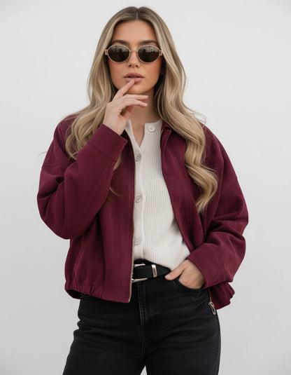 Arenza Jackets — Burgundy | SKU: RB-ba69d9-burgundy-XS,RB-ba69d9-burgundy-S,RB-ba69d9-burgundy-M,RB-ba69d9-burgundy-L