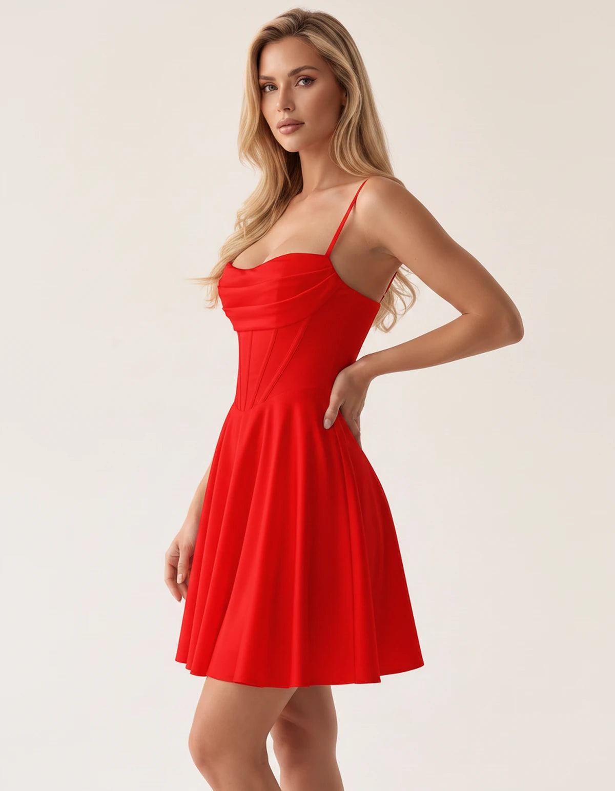 Armelle Mini Dresses — Red | SKU: RB-1f651d-red-2,RB-1f651d-red-4,RB-1f651d-red-6,RB-1f651d-red-8,RB-1f651d-red-10,RB-1f651d-red-12,RB-1f651d-red-14,RB-1f651d-red-16,RB-1f651d-red-16W,RB-1f651d-red-18W,RB-1f651d-red-20W,RB-1f651d-red-22W