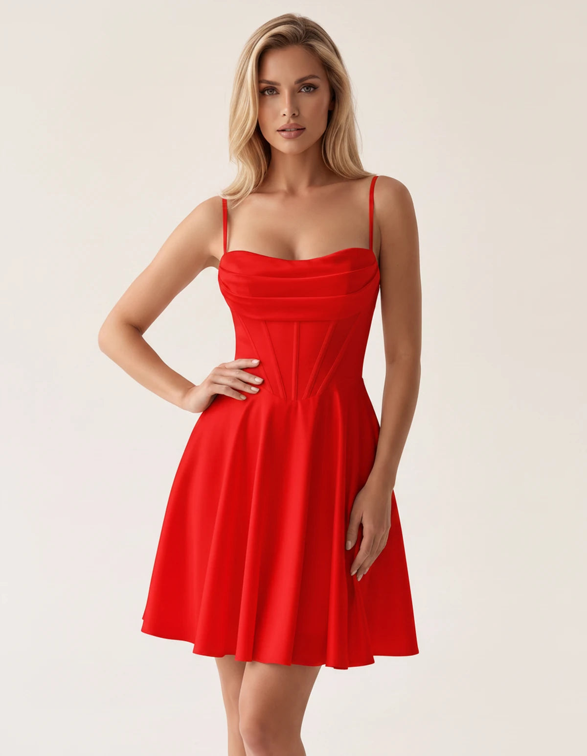 Armelle Mini Dresses — Red | SKU: RB-1f651d-red-2,RB-1f651d-red-4,RB-1f651d-red-6,RB-1f651d-red-8,RB-1f651d-red-10,RB-1f651d-red-12,RB-1f651d-red-14,RB-1f651d-red-16,RB-1f651d-red-16W,RB-1f651d-red-18W,RB-1f651d-red-20W,RB-1f651d-red-22W