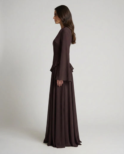 Artemisia Maxi Dresses — Dark Brown | SKU: RB-e8a5ae-darkbr48-XS,RB-e8a5ae-darkbr48-S,RB-e8a5ae-darkbr48-M,RB-e8a5ae-darkbr48-L,RB-e8a5ae-darkbr48-XL,RB-e8a5ae-darkbr48-2XL
