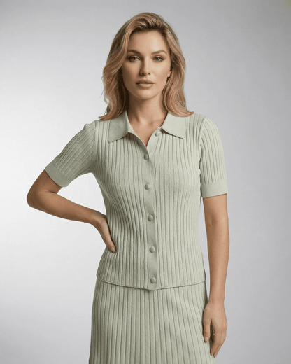 Asha Polo by RAMBLION, green mini dress, cotton, round neck, breathable, perfect for summer outings.