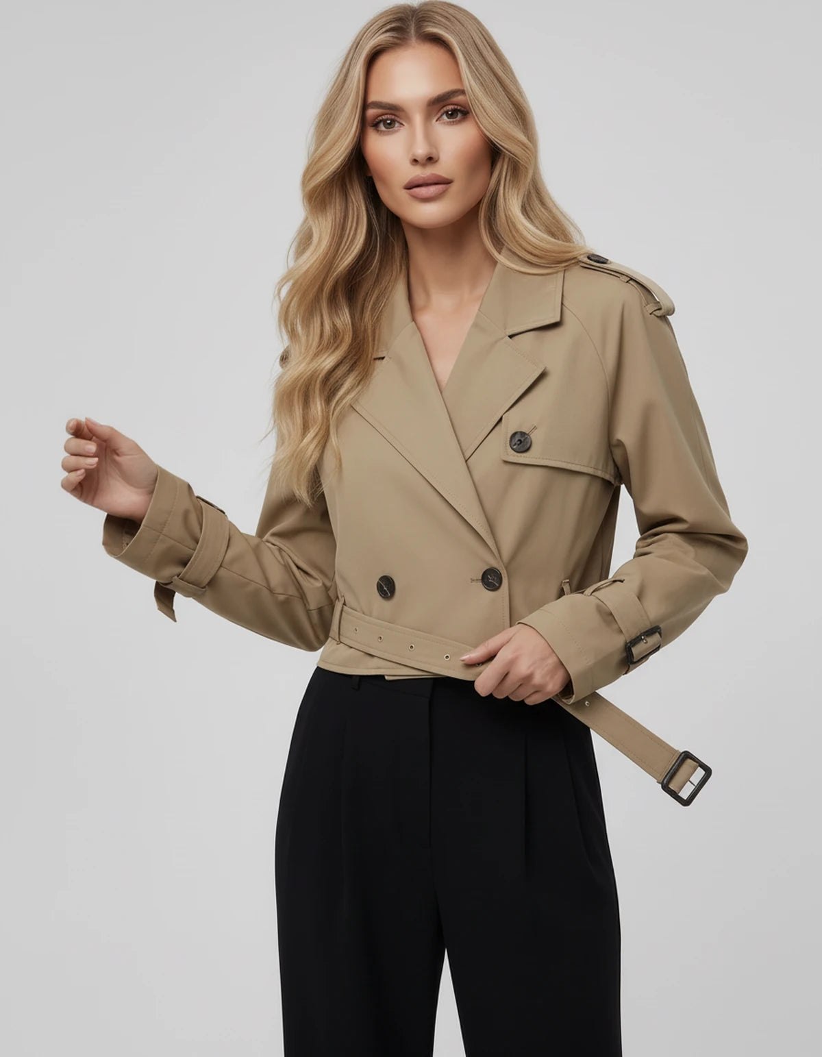 Ashelialle Jackets — Brown | SKU: RB-824279-brown-XS,RB-824279-brown-S,RB-824279-brown-M,RB-824279-brown-L,RB-824279-brown-XL