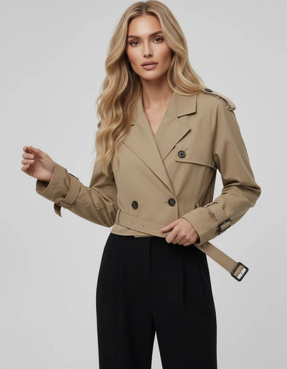 Ashelialle Jackets — Brown | SKU: RB-824279-brown-XS,RB-824279-brown-S,RB-824279-brown-M,RB-824279-brown-L,RB-824279-brown-XL
