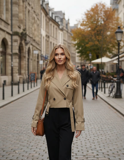 Ashelialle Jackets — Brown | SKU: RB-824279-brown-XS,RB-824279-brown-S,RB-824279-brown-M,RB-824279-brown-L,RB-824279-brown-XL