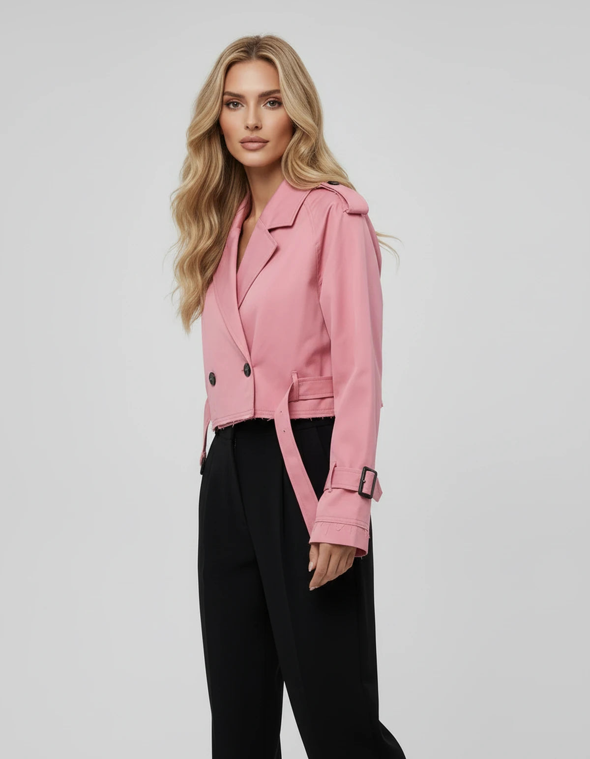 Ashelialle Jackets — Pink | SKU: RB-824279-pink-XS,RB-824279-pink-S,RB-824279-pink-M,RB-824279-pink-L,RB-824279-pink-XL
