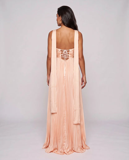 Chiffon Strapless Sweetheart Neckline A-Line Maxi Dress with Scarf for Party, Cocktail, Evening, Wedding Guest & Summer Event | SKU: AMD-584729163847251-BLUSH-L,AMD-584729163847251-BLUSH-M,AMD-584729163847251-BLUSH-S,AMD-584729163847251-BLUSH-XL,AMD-584729163847251-BLUSH-XS