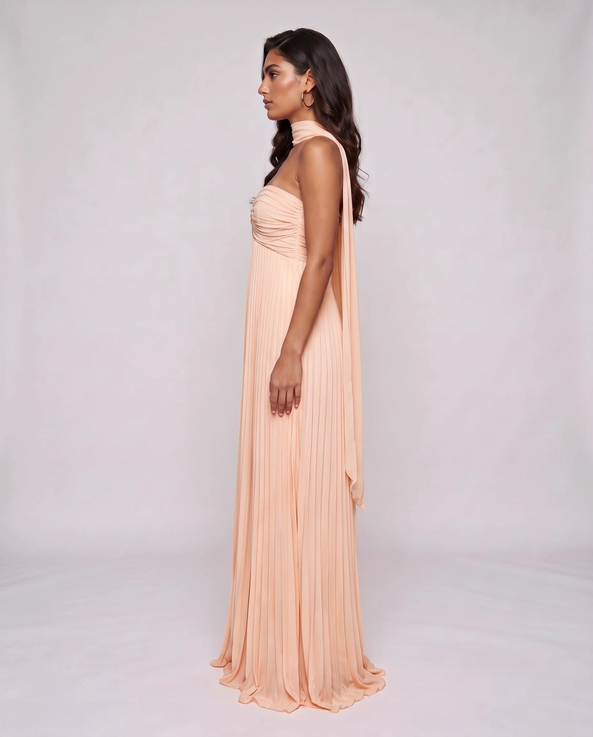 Chiffon Strapless Sweetheart Neckline A-Line Maxi Dress with Scarf for Party, Cocktail, Evening, Wedding Guest & Summer Event | SKU: AMD-584729163847251-BLUSH-L,AMD-584729163847251-BLUSH-M,AMD-584729163847251-BLUSH-S,AMD-584729163847251-BLUSH-XL,AMD-584729163847251-BLUSH-XS