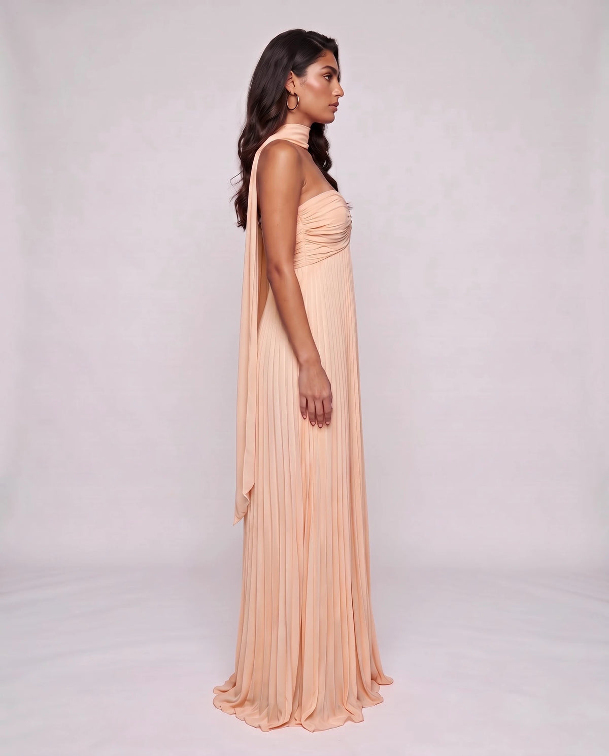 Chiffon Strapless Sweetheart Neckline A-Line Maxi Dress with Scarf for Party, Cocktail, Evening, Wedding Guest & Summer Event | SKU: AMD-584729163847251-BLUSH-L,AMD-584729163847251-BLUSH-M,AMD-584729163847251-BLUSH-S,AMD-584729163847251-BLUSH-XL,AMD-584729163847251-BLUSH-XS