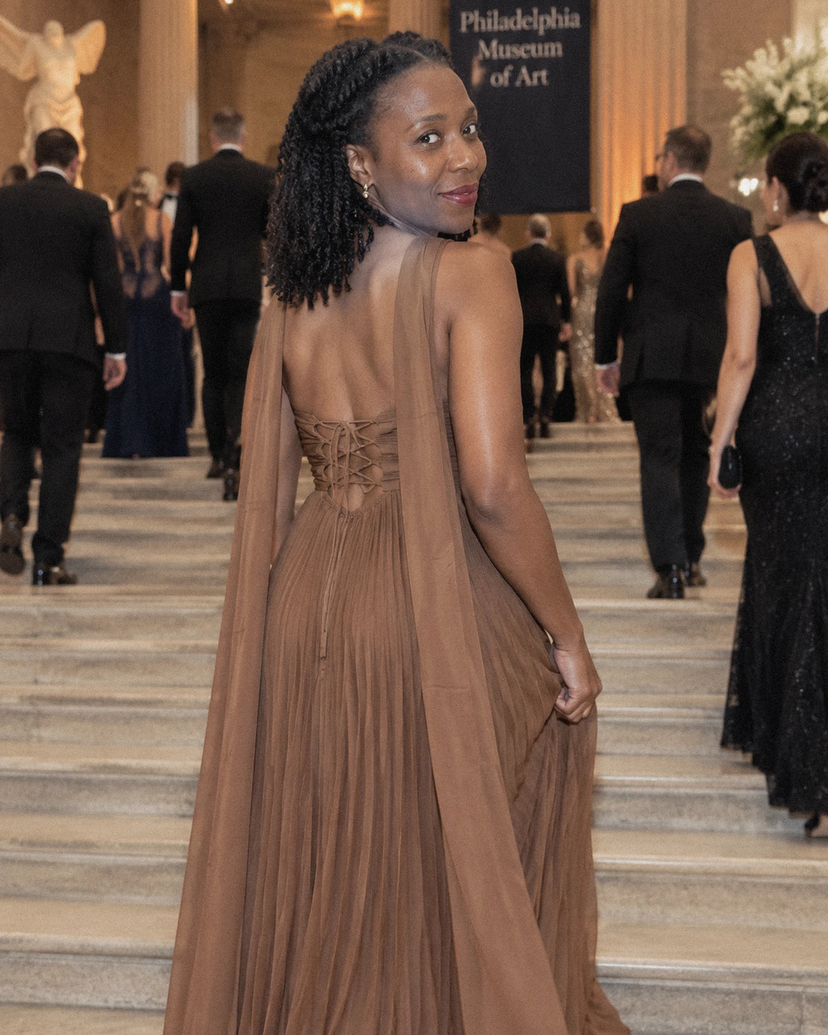 Chiffon Strapless Sweetheart Neckline A-Line Maxi Dress with Scarf for Party, Cocktail, Evening, Wedding Guest & Summer Event | SKU: AMD-584729163847251-BROWN-L,AMD-584729163847251-BROWN-M,AMD-584729163847251-BROWN-S,AMD-584729163847251-BROWN-XL,AMD-584729163847251-BROWN-XS