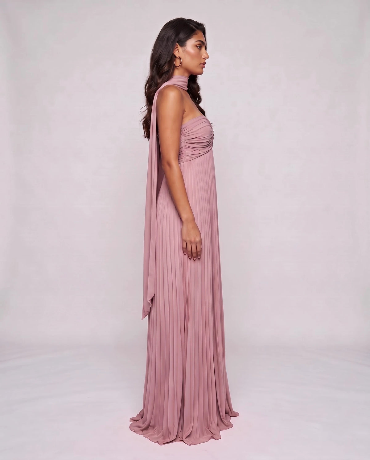 Chiffon Strapless Sweetheart Neckline A-Line Maxi Dress with Scarf for Party, Cocktail, Evening, Wedding Guest & Summer Event | SKU: AMD-584729163847251-DUSTYROSE-L,AMD-584729163847251-DUSTYROSE-M,AMD-584729163847251-DUSTYROSE-S,AMD-584729163847251-DUSTYROSE-XL,AMD-584729163847251-DUSTYROSE-XS
