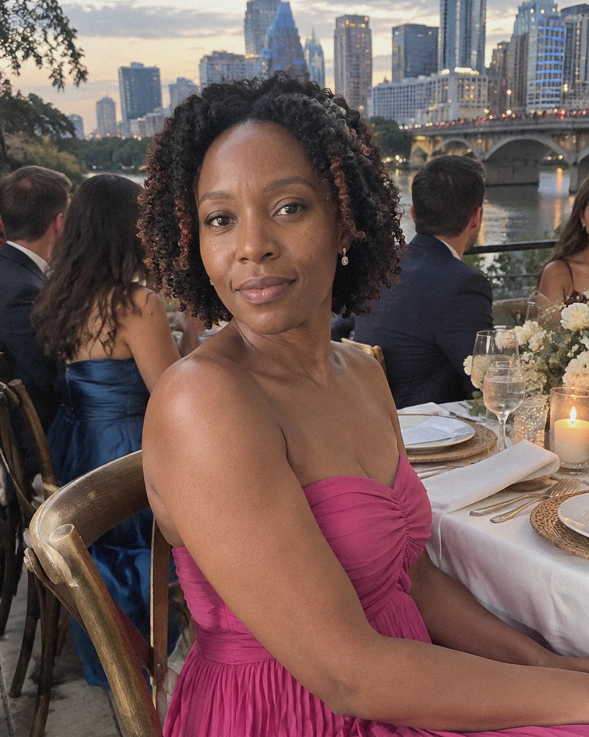 Chiffon Strapless Sweetheart Neckline A-Line Maxi Dress with Scarf for Party, Cocktail, Evening, Wedding Guest & Summer Event | SKU: AMD-584729163847251-FUCHSIA-L,AMD-584729163847251-FUCHSIA-M,AMD-584729163847251-FUCHSIA-S,AMD-584729163847251-FUCHSIA-XL,AMD-584729163847251-FUCHSIA-XS