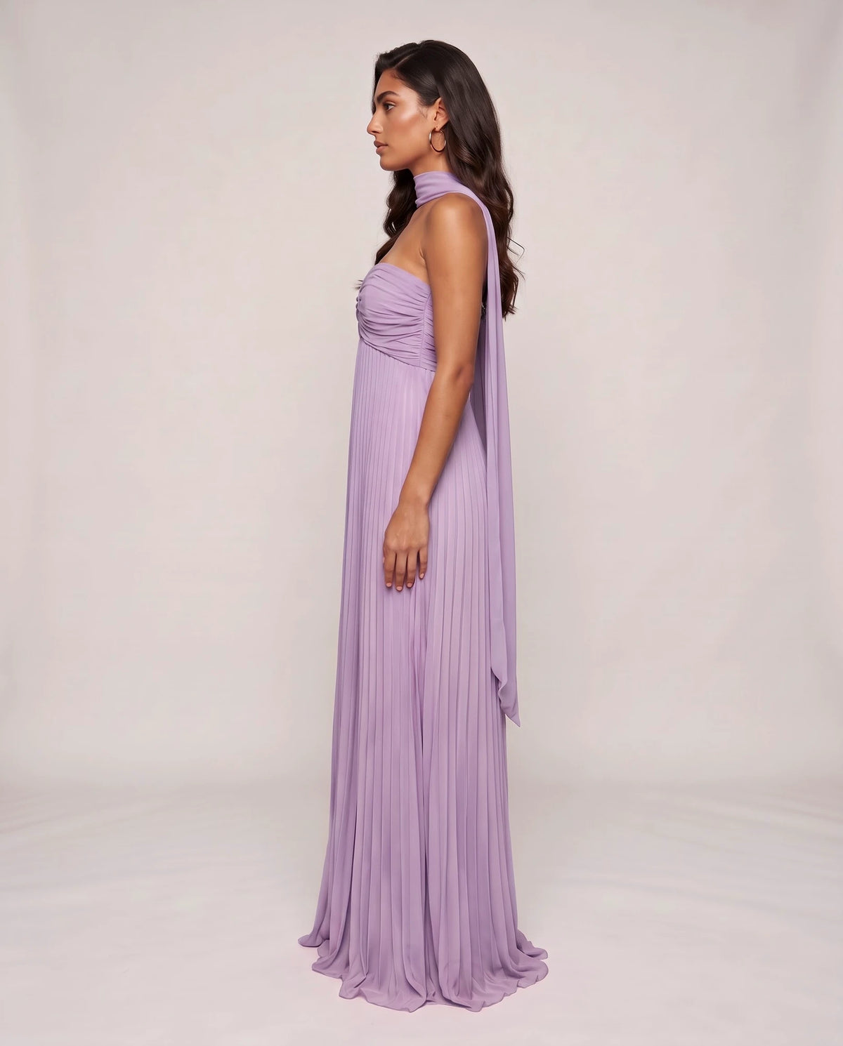 Chiffon Strapless Sweetheart Neckline A-Line Maxi Dress with Scarf for Party, Cocktail, Evening, Wedding Guest & Summer Event | SKU: AMD-584729163847251-PURPLE-L,AMD-584729163847251-PURPLE-M,AMD-584729163847251-PURPLE-S,AMD-584729163847251-PURPLE-XL,AMD-584729163847251-PURPLE-XS