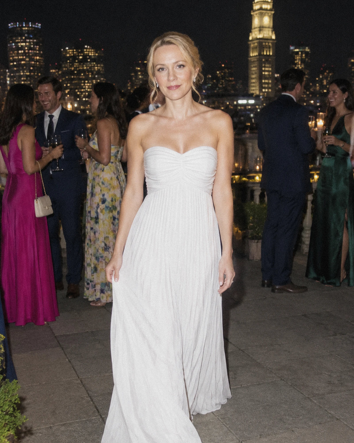Chiffon Strapless Sweetheart Neckline A-Line Maxi Dress with Scarf for Party, Cocktail, Evening, Wedding Guest & Summer Event | SKU: AMD-584729163847251-WHITE-L,AMD-584729163847251-WHITE-M,AMD-584729163847251-WHITE-S,AMD-584729163847251-WHITE-XL,AMD-584729163847251-WHITE-XS