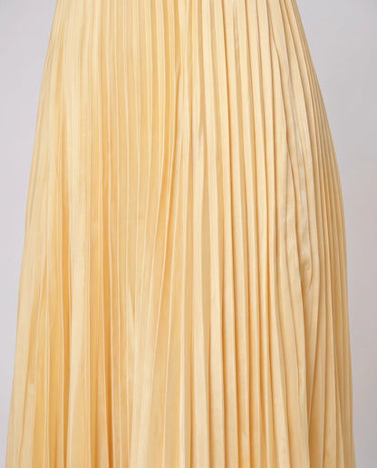 Chiffon Strapless Sweetheart Neckline A-Line Maxi Dress with Scarf for Party, Cocktail, Evening, Wedding Guest & Summer Event | SKU: AMD-584729163847251-YELLOW-L,AMD-584729163847251-YELLOW-M,AMD-584729163847251-YELLOW-S,AMD-584729163847251-YELLOW-XL,AMD-584729163847251-YELLOW-XS