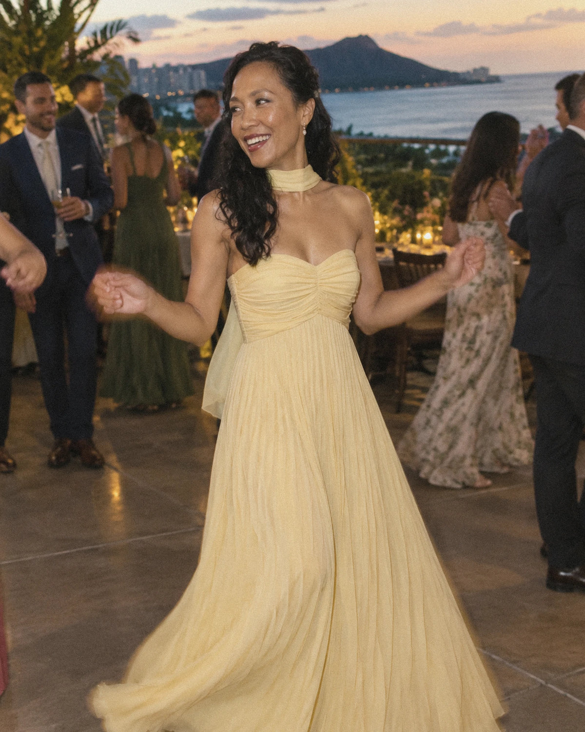 Chiffon Strapless Sweetheart Neckline A-Line Maxi Dress with Scarf for Party, Cocktail, Evening, Wedding Guest & Summer Event | SKU: AMD-584729163847251-YELLOW-L,AMD-584729163847251-YELLOW-M,AMD-584729163847251-YELLOW-S,AMD-584729163847251-YELLOW-XL,AMD-584729163847251-YELLOW-XS