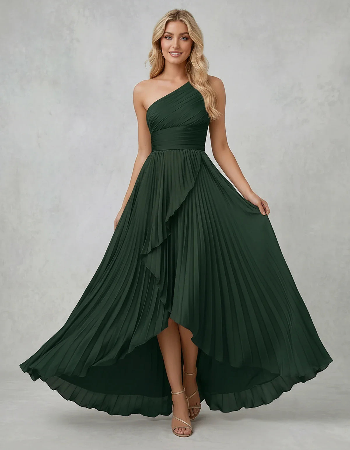 Chiffon Sleeveless One-Shoulder A-Line Maxi Dress for Party, Cocktail, Evening, Wedding Guest, Bridesmaid & Summer Events, fr | SKU: AMD-583920174618452-EMERALD-L,AMD-583920174618452-EMERALD-M,AMD-583920174618452-EMERALD-S,AMD-583920174618452-EMERALD-XL,AMD-583920174618452-EMERALD-XS