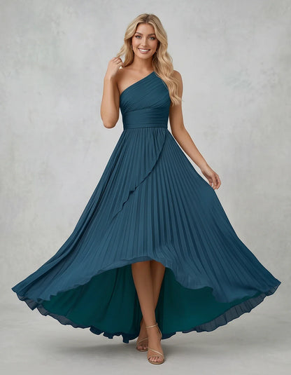Chiffon Sleeveless One-Shoulder A-Line Maxi Dress for Party, Cocktail, Evening, Wedding Guest, Bridesmaid & Summer Events, fr | SKU: AMD-583920174618452-TEAL-L,AMD-583920174618452-TEAL-M,AMD-583920174618452-TEAL-S,AMD-583920174618452-TEAL-XL,AMD-583920174618452-TEAL-XS