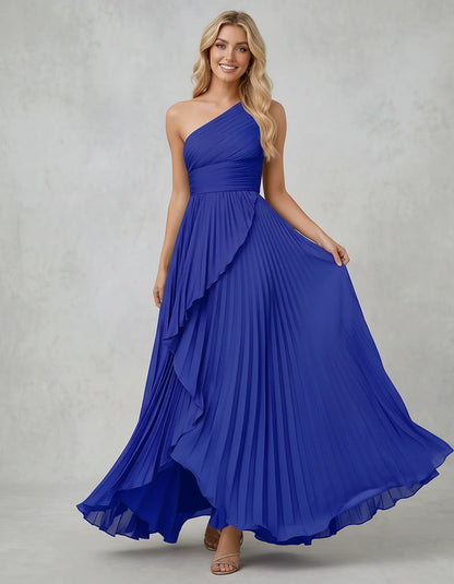 Chiffon Sleeveless One-Shoulder A-Line Maxi Dress for Party, Cocktail, Evening, Wedding Guest, Bridesmaid & Summer Events, fr | SKU: AMD-583920174618452-ROYALBLUE-L,AMD-583920174618452-ROYALBLUE-M,AMD-583920174618452-ROYALBLUE-S,AMD-583920174618452-ROYALBLUE-XL,AMD-583920174618452-ROYALBLUE-XS