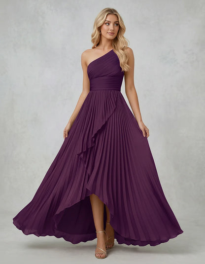Chiffon Sleeveless One-Shoulder A-Line Maxi Dress for Party, Cocktail, Evening, Wedding Guest, Bridesmaid & Summer Events, fr | SKU: AMD-583920174618452-PURPLE-L,AMD-583920174618452-PURPLE-M,AMD-583920174618452-PURPLE-S,AMD-583920174618452-PURPLE-XL,AMD-583920174618452-PURPLE-XS