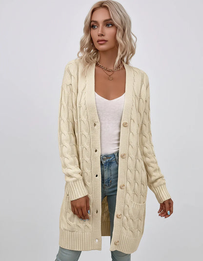 Beige,green,blue,yellow,light Blue,purple,lilac,black Denim Cardigan, front view | Ramblion | SKU: AC-731845206-BEIGE-L,AC-731845206-BEIGE-M,AC-731845206-BEIGE-S,AC-731845206-BEIGE-XL,AC-731845206-BEIGE-XS