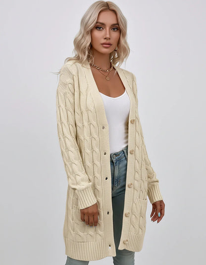 Beige,green,blue,yellow,light Blue,purple,lilac,black Denim Cardigan, front view | Ramblion | SKU: AC-731845206-BEIGE-L,AC-731845206-BEIGE-M,AC-731845206-BEIGE-S,AC-731845206-BEIGE-XL,AC-731845206-BEIGE-XS