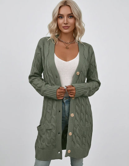 Beige,green,blue,yellow,light Blue,purple,lilac,black Denim Cardigan, front view | Ramblion | SKU: AC-731845206-GREEN-L,AC-731845206-GREEN-M,AC-731845206-GREEN-S,AC-731845206-GREEN-XL,AC-731845206-GREEN-XS