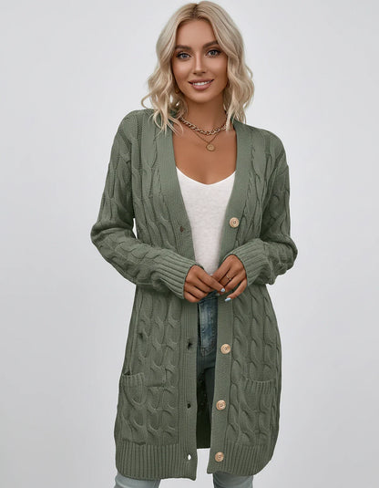 Beige,green,blue,yellow,light Blue,purple,lilac,black Denim Cardigan, front view | Ramblion | SKU: AC-731845206-GREEN-L,AC-731845206-GREEN-M,AC-731845206-GREEN-S,AC-731845206-GREEN-XL,AC-731845206-GREEN-XS