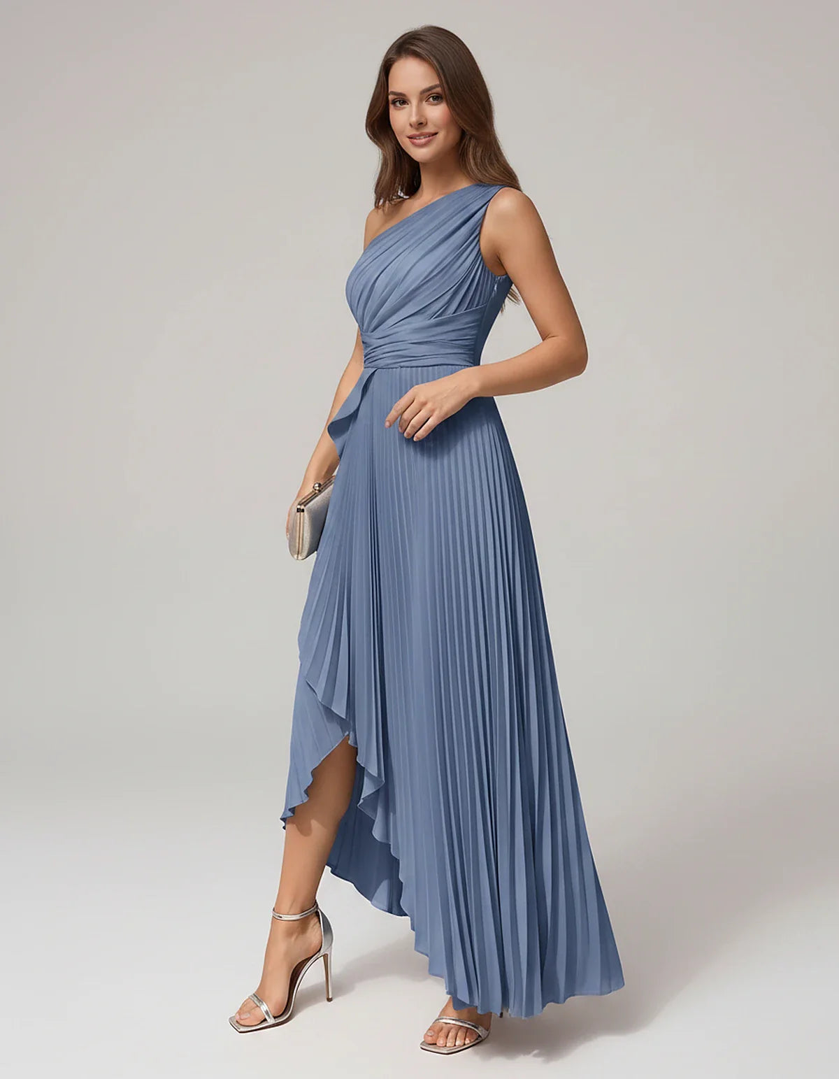 Satin Sleeveless One-Shoulder A-Line Maxi Dress for Party, Cocktail, Evening, Wedding Guest, Bridesmaid, Summer Formal Events | SKU: AMD-582741963851427-DUSTYBLUE-L,AMD-582741963851427-DUSTYBLUE-M,AMD-582741963851427-DUSTYBLUE-S,AMD-582741963851427-DUSTYBLUE-XL,AMD-582741963851427-DUSTYBLUE-XS