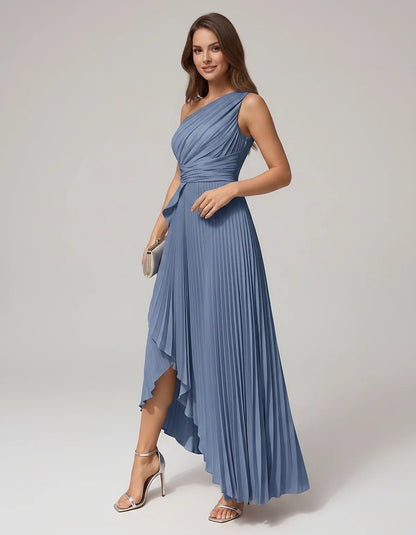 Satin Sleeveless One-Shoulder A-Line Maxi Dress for Party, Cocktail, Evening, Wedding Guest, Bridesmaid, Summer Formal Events | SKU: AMD-582741963851427-DUSTYBLUE-L,AMD-582741963851427-DUSTYBLUE-M,AMD-582741963851427-DUSTYBLUE-S,AMD-582741963851427-DUSTYBLUE-XL,AMD-582741963851427-DUSTYBLUE-XS