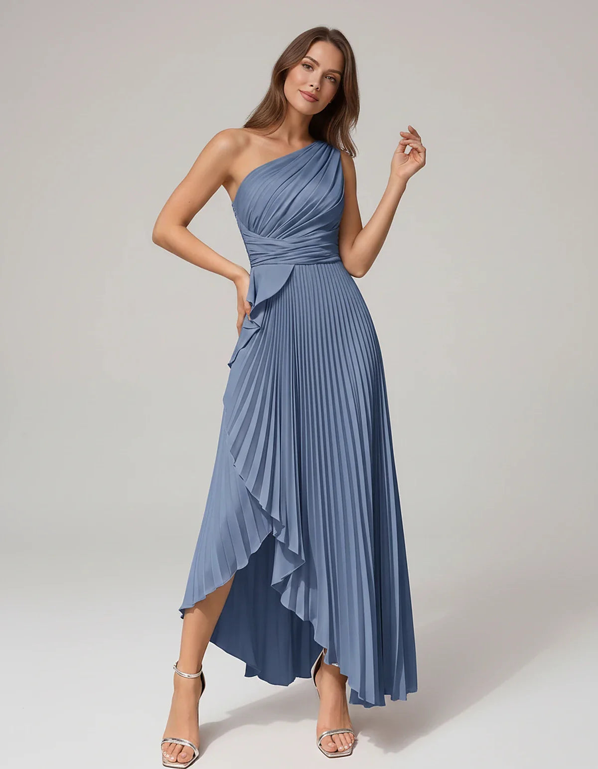 Satin Sleeveless One-Shoulder A-Line Maxi Dress for Party, Cocktail, Evening, Wedding Guest, Bridesmaid, Summer Formal Events | SKU: AMD-582741963851427-DUSTYBLUE-L,AMD-582741963851427-DUSTYBLUE-M,AMD-582741963851427-DUSTYBLUE-S,AMD-582741963851427-DUSTYBLUE-XL,AMD-582741963851427-DUSTYBLUE-XS