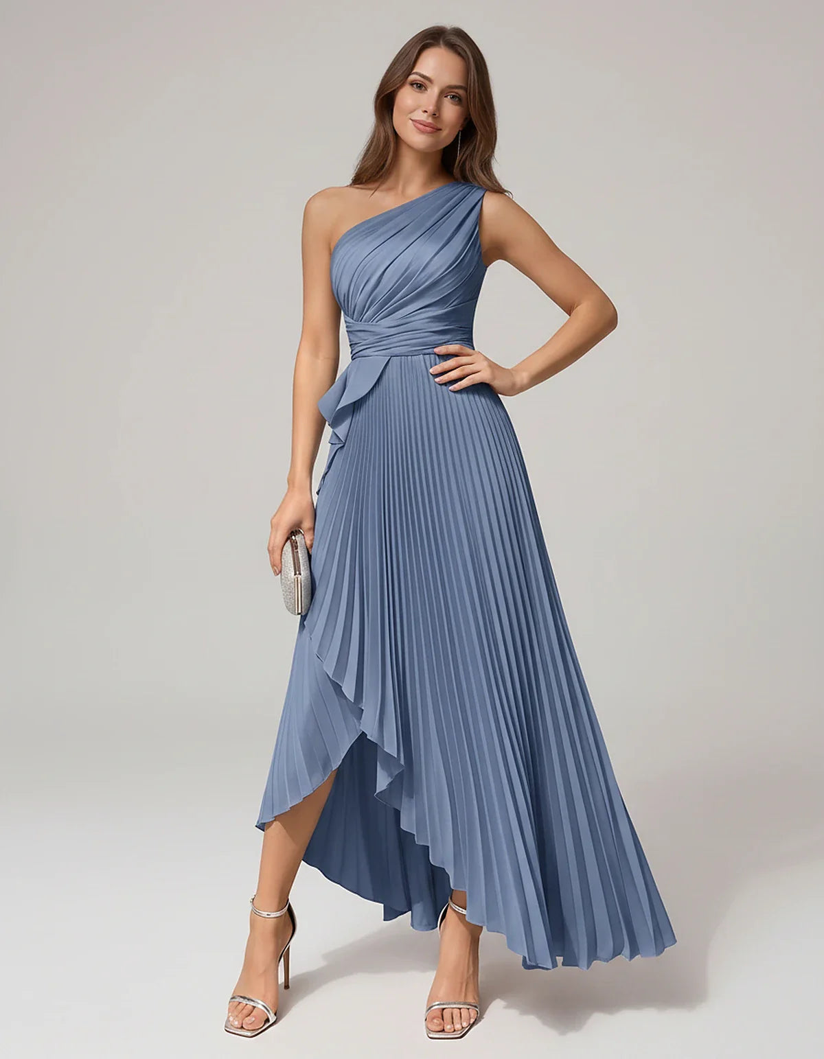 Satin Sleeveless One-Shoulder A-Line Maxi Dress for Party, Cocktail, Evening, Wedding Guest, Bridesmaid, Summer Formal Events | SKU: AMD-582741963851427-DUSTYBLUE-L,AMD-582741963851427-DUSTYBLUE-M,AMD-582741963851427-DUSTYBLUE-S,AMD-582741963851427-DUSTYBLUE-XL,AMD-582741963851427-DUSTYBLUE-XS