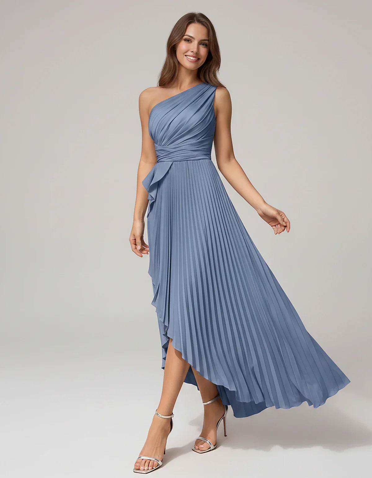Satin Sleeveless One-Shoulder A-Line Maxi Dress for Party, Cocktail, Evening, Wedding Guest, Bridesmaid, Summer Formal Events | SKU: AMD-582741963851427-DUSTYBLUE-L,AMD-582741963851427-DUSTYBLUE-M,AMD-582741963851427-DUSTYBLUE-S,AMD-582741963851427-DUSTYBLUE-XL,AMD-582741963851427-DUSTYBLUE-XS