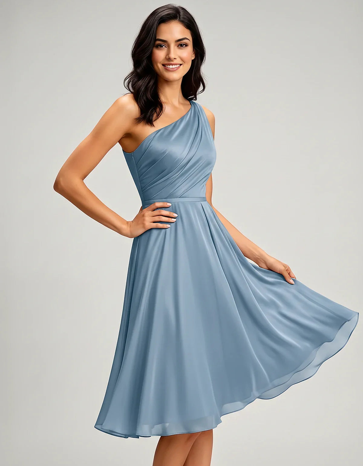 Polyester Satin Sleeveless One-Shoulder Asymmetrical Midi Dress for Party, Cocktail, Evening, Wedding Guest & Summer Events, | SKU: AMD-583920174618502-DUSTYBLUE-L,AMD-583920174618502-DUSTYBLUE-M,AMD-583920174618502-DUSTYBLUE-S,AMD-583920174618502-DUSTYBLUE-XL,AMD-583920174618502-DUSTYBLUE-XS