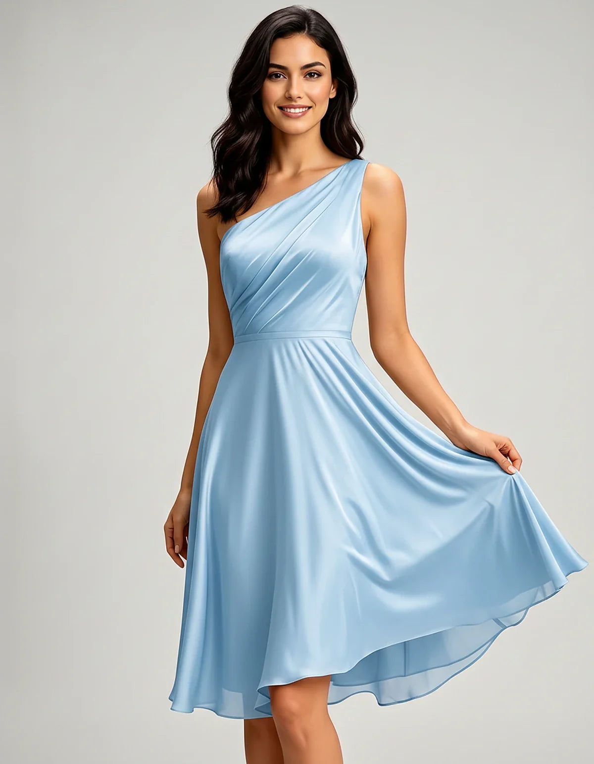 Polyester Satin Sleeveless One-Shoulder Asymmetrical Midi Dress for Party, Cocktail, Evening, Wedding Guest & Summer Events, | SKU: AMD-583920174618502-SKYBLUE-L,AMD-583920174618502-SKYBLUE-M,AMD-583920174618502-SKYBLUE-S,AMD-583920174618502-SKYBLUE-XL,AMD-583920174618502-SKYBLUE-XS
