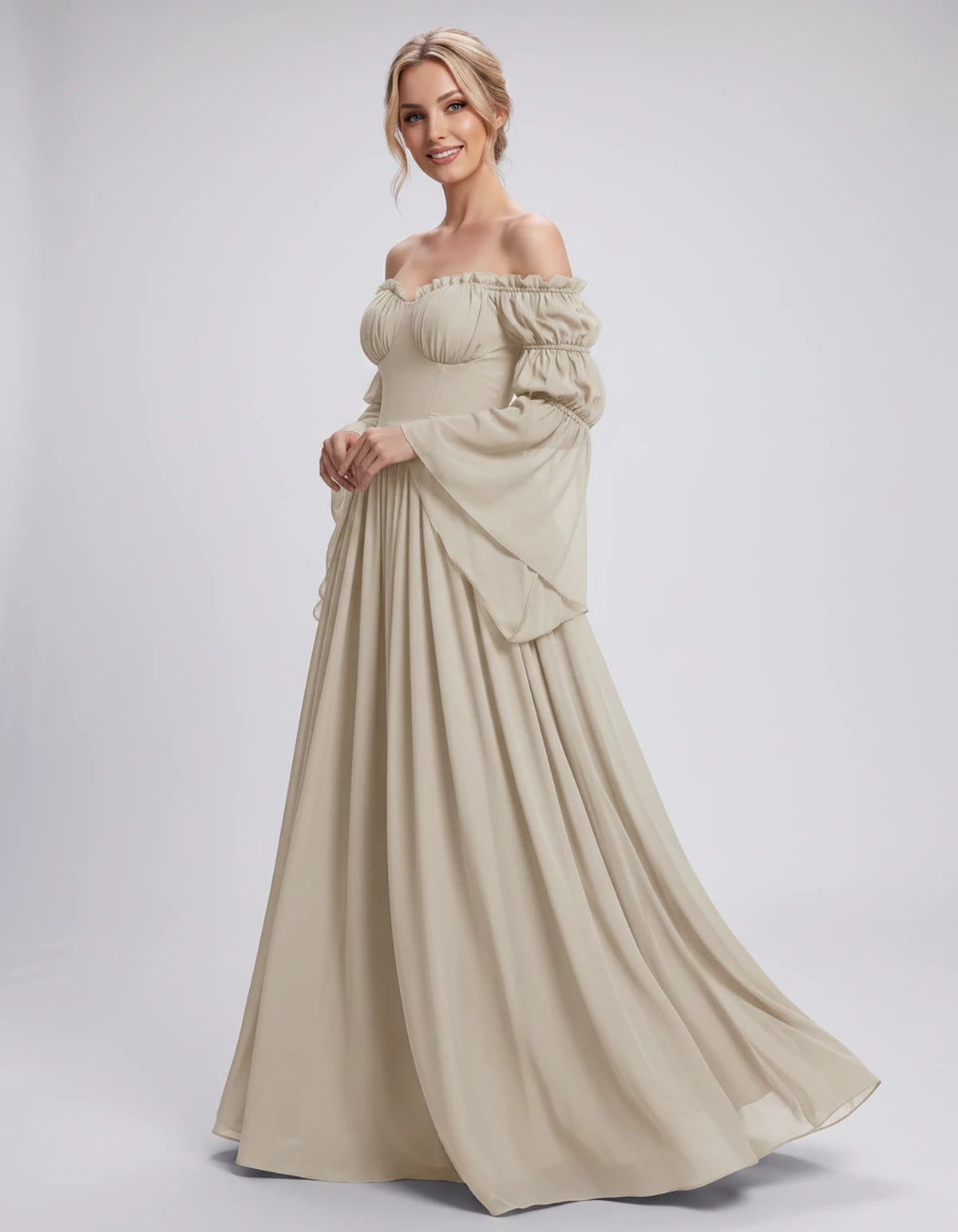 Avelina Maxi Dresses — Beige | SKU: RB-099607-beige-XS,RB-099607-beige-S,RB-099607-beige-M,RB-099607-beige-L,RB-099607-beige-XL,RB-099607-beige-2XL
