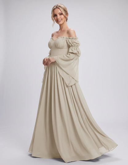 Avelina Maxi Dresses — Beige | SKU: RB-099607-beige-XS,RB-099607-beige-S,RB-099607-beige-M,RB-099607-beige-L,RB-099607-beige-XL,RB-099607-beige-2XL