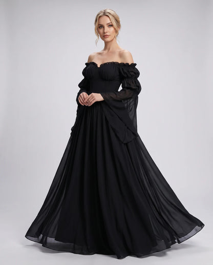 Avelina Maxi Dresses — Black