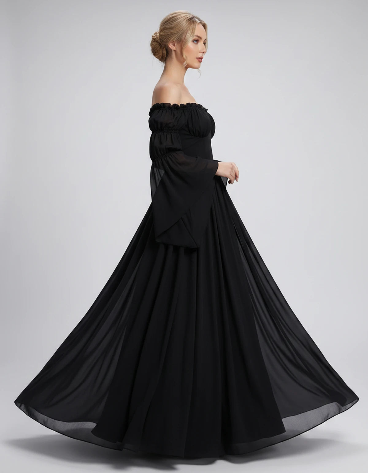 Avelina Maxi Dresses — Black | SKU: RB-099607-black-XS,RB-099607-black-S,RB-099607-black-M,RB-099607-black-L,RB-099607-black-XL,RB-099607-black-2XL
