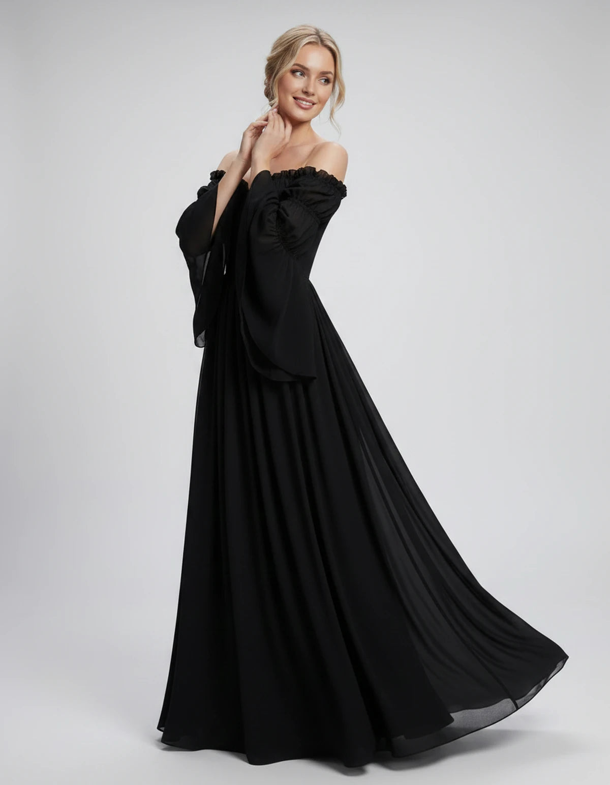Avelina Maxi Dresses — Black | SKU: RB-099607-black-XS,RB-099607-black-S,RB-099607-black-M,RB-099607-black-L,RB-099607-black-XL,RB-099607-black-2XL
