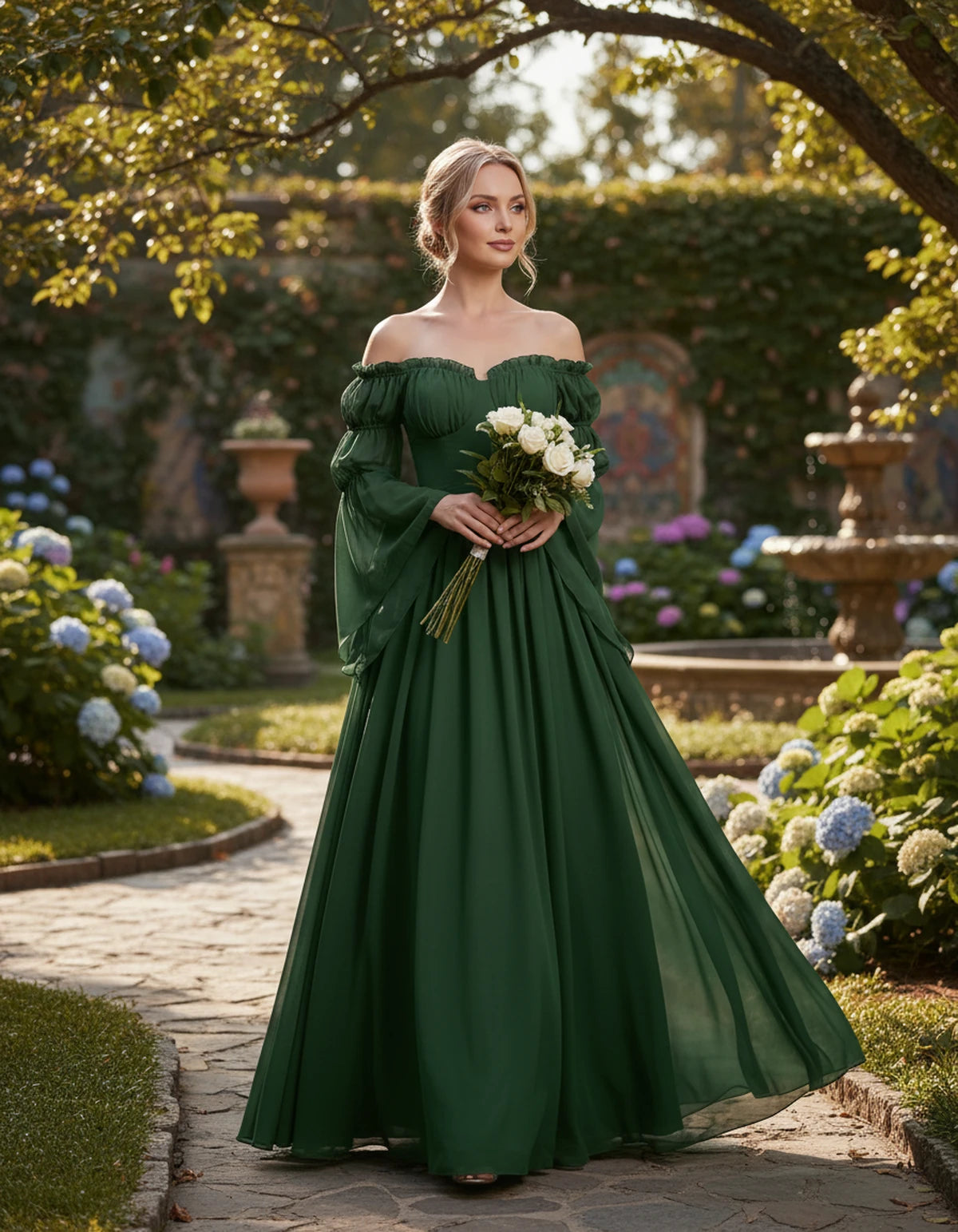 Avelina Maxi Dresses — Green | SKU: RB-099607-green-XS,RB-099607-green-S,RB-099607-green-M,RB-099607-green-L,RB-099607-green-XL,RB-099607-green-2XL