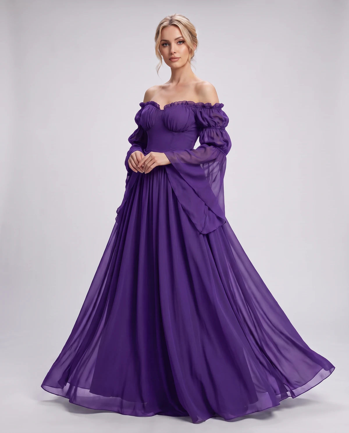 Avelina Maxi Dresses — Purple