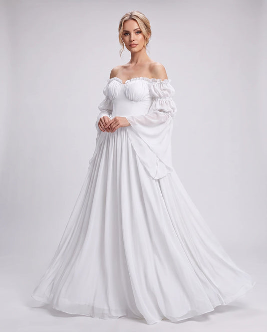 Avelina Maxi Dresses — White
